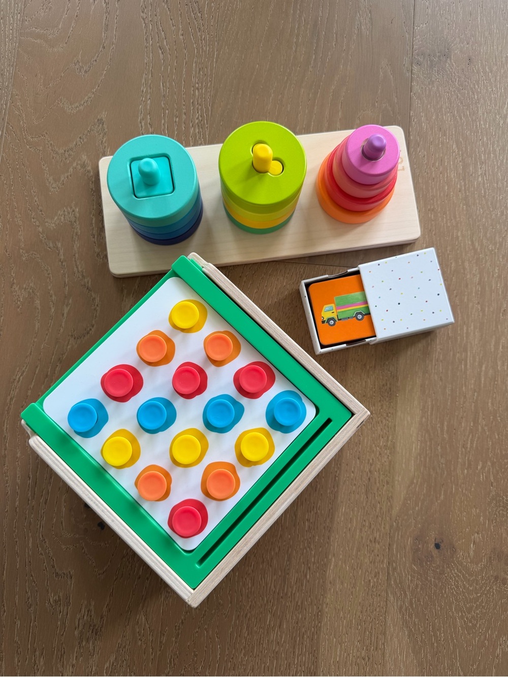 Lovevery Wooden Color Matching Stacking Toy - Multi Color